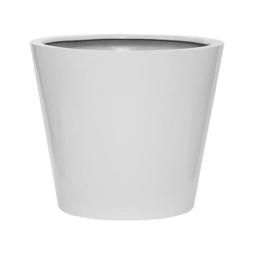 Pottery Pots Essential Bucket ronde plantenbak glanzend wit